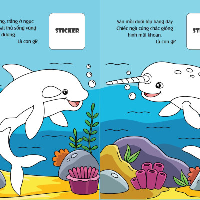 Bé tô màu: Khám phá bắc cực lạnh giá (20+ hình dán sticker)