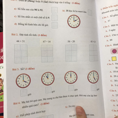 Đề kiểm tra Toán 1 học kì II ( Kết nối tri thức với cuộc sống )