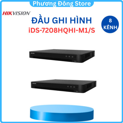 Đầu ghi HIKVISION thông minh 16 kênh HDTVI iDS-7216HQHI-M1/S, báo động người/ phương tiện.phát hiện khuôn mặt - Hàng chính hãng