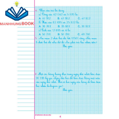 sách - Vở ô li bài tập toán 4 - quyển 1 (biên soạn theo chương trình sgk kết nối tri thức với cuộc sống)