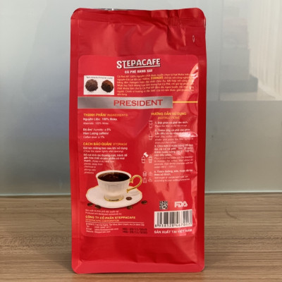 STEPPACAFE-Cà phê rang xay V.I.P 100% Moka (Túi 250g)