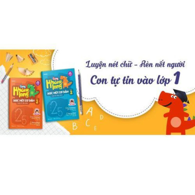 Sách - Cùng Khủng Long Học Nét Cơ Bản Quyển 2 - Chữ Số Đầu Tiên - Sticker Bé Trai - Megabook
