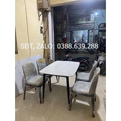 bộ bàn ăn 4 ghế grace bàn 1m2x80