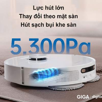 Robot Hút Bụi Lau Nhà Dreame L10 Ultra Giặt Sấy Tự Động Lực Hút 5.300 Pa - Hàng Chính Hãng