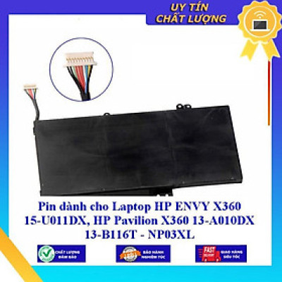 Pin dùng cho Laptop HP ENVY X360 15-U011DX, HP Pavilion X360 13-A010DX 13-B116T - NP03XL - Hàng Nhập Khẩu New Seal