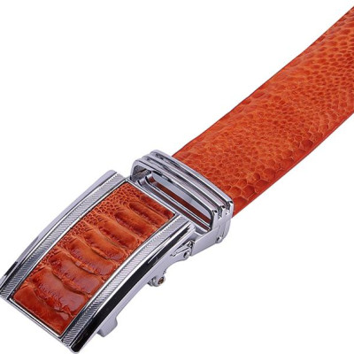 Thắt Lưng Nam Da Đà Điểu Bản Lớn Huy Hoàng HT4419 - Vàng