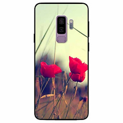 Ốp lưng dành cho Samsung S9 Plus mẫu Ba Nụ Hoa Đỏ