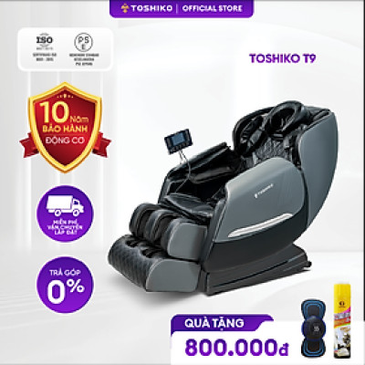 Ghế massage toàn thân Cao Cấp con lăn 4D di chuyển Toshiko T9, dòng ghế điều khiển bằng giọng nói, bảng điều khiển tiếng Việt, đa dạng các bài massage từng vùng, con lăn 4D di chuyển theo chiều dài cơ thể