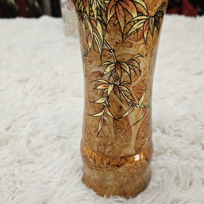 BÌnh hoa sơn mài - Bình mắt tre Cao Cấp thích hợp cắm hoa, trang trí kệ, bàn làm việc, quà tặng ý nghĩa