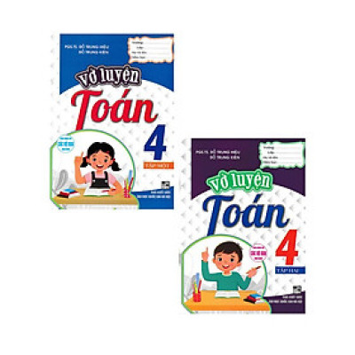 Sách - Vở Luyện Toán Lớp 4 - Combo 2 Tập - Dùng Chung Cho Các Bộ SGK Hiện Hành - Hồng Ân