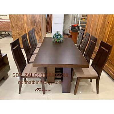 Bộ bàn ăn gỗ sồi xám