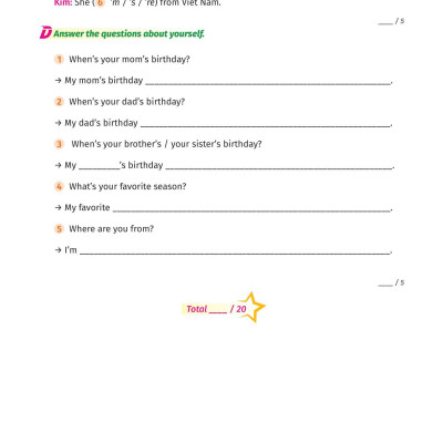 Super Test - Đề Kiểm Tra Nhanh Tiếng Anh Cho Học Sinh Lớp 4