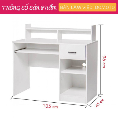 Bàn máy tính tại nhà bằng gỗ thiết kế nhỏ gọn SMLIFE Domoto