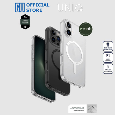 Ốp Lưng UNIQ CLARIO Cho iPhone 16/ 16 Plus/ 16 Pro/ 16 Pro Max Làm Từ Vật Liệu Tái Chế Thân Thiện Môi Trường Chống Trầy Hàng Chính Hãng
