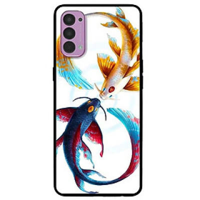 Ốp lưng dành cho Oppo Reno 4 mẫu Cá Chép Xanh Vàng