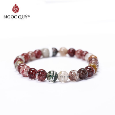 Vòng tay đá ưu linh đa sắc size hạt 8mm - Ngọc Quý Gemstones