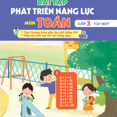 Combo 4 cuốn bài tập phát triển năng lực môn Toán, Tiếng Viêt lớp 3 (2 tập) - theo chương trình GDPT 2018 