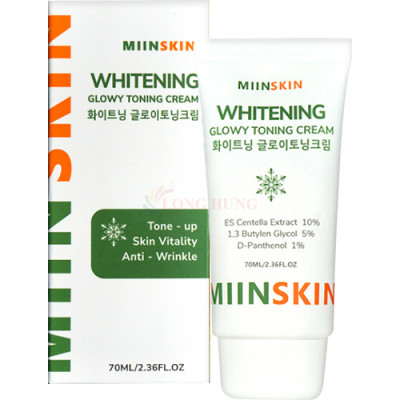 Kem dưỡng trắng nâng tông MIINSKIN Whitening Glowy Toning Cream (70ml) - Hàng chính hãng