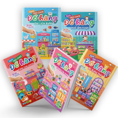 Sách - Trò Chơi Đồ Hàng Cho Bé Gái - Hơn 1000 Stickers - Sách Tương Tác Bóc Dán Sticker Cho Bé - Megabook