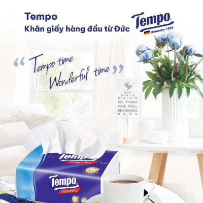 Combo 2 Lốc Khăn Giấy Gói Rút Tempo Hương Hoa Lê (Lốc 4 Gói)