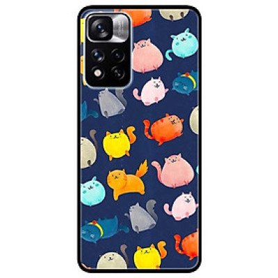 Ốp lưng dành cho Xiaomi Redmi Note 11 Pro 5G ( Bản Nội Địa ) mẫu Mèo Mập Nền Xanh