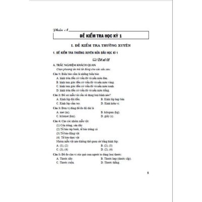 Sách - đề kiểm tra khoa học tự nhiên 6 dùng kèm SGK kết nối tri thức với cuộc sống HA-MK