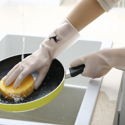 Găng Tay Cao Su Non Siêu Dai, Rửa Chén Bát, Giặt Giũ, Cọ Rửa Toilet, An Toàn Vệ Sinh Bàn Tay, Không Mùi. TakyHome 5800