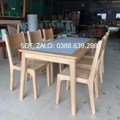 Hàng HOT GIÁ SỈ Bàn ăn sồi mặt đá 1m6