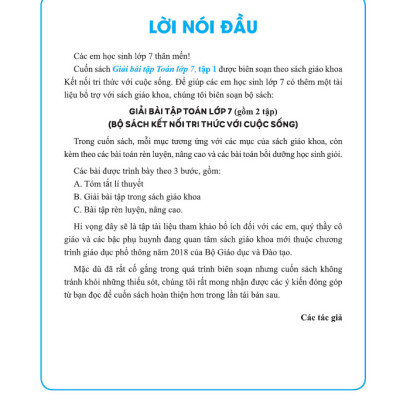 Sách - Giải Bài Tập Toán 7 - Bộ Sách Kết Nối Tri Thức Với Cuộc Sống - ndbooks