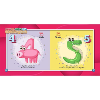 Sách - Cùng Bé Khám Phá Thế Giới Xung Quanh - Số Đếm - Song Ngữ Anh Việt - Bìa Cứng - Việt Thư