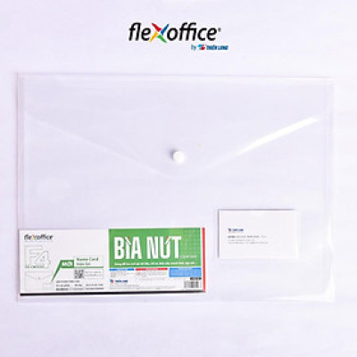 Bìa nút Name Card Clear Bag Thiên Long Flexoffice- A4/F4