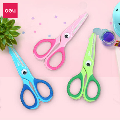 Kéo Thủ Công Cắt Giấy Deli Kéo Học Sinh Đầu Tròn An Toàn Và Dễ Sử Dụng Đối Với Trẻ Nhỏ Thiết Kế Ngộ Nghĩnh Nhiều Màu Sắc