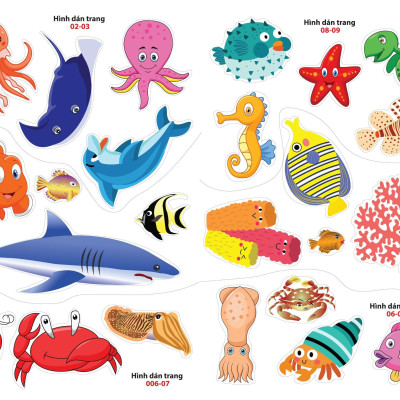 Sticker Dán Hình Thông Minh - Thế Giới Động Vật - Đại Dương Huyền Bí
