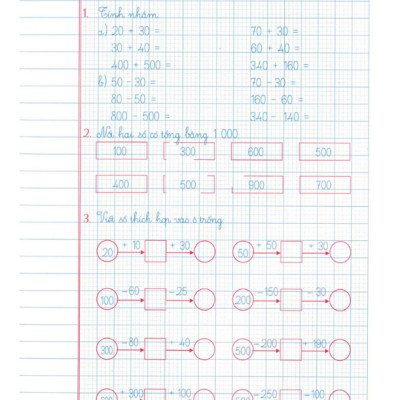 Sách - Combo Vở ô Li Bài Tập Toán Lớp 3 Quyển 1 + 2 (Dùng Kèm SGK Chân Trời Sáng Tạo)