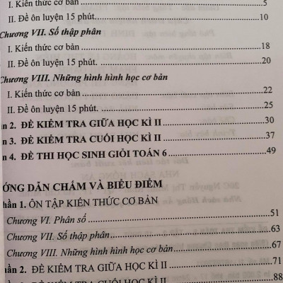 Sách - Đề kiểm tra Toán 6 (15 phút, giữa kì, cuối kì)