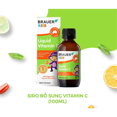 Brauer Kids Liquid Vitamin C - Bổ sung vitamin C cho trẻ từ 1 tuổi (100ml)