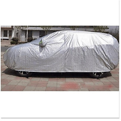 Bạt xe hơi ,Bạt phủ xe hơi, áo trùm che phủ xe hơi, Bạt phủ xe ôtô tráng nhôm bạc 4 chỗ, 2 lớp chống nóng, mưa, xước sơn