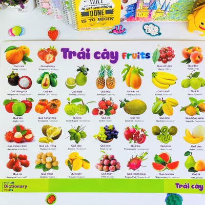 Sách - Combo 9 tờ Tranh Dành Cho Bé (song ngữ Anh Việt) - ndbooks