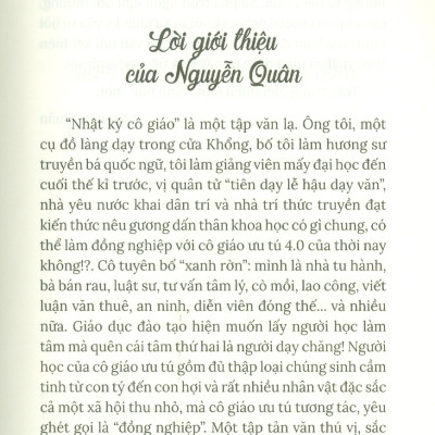Nhật Ký Cô Giáo - Học Kỳ Tết (Tản Văn)