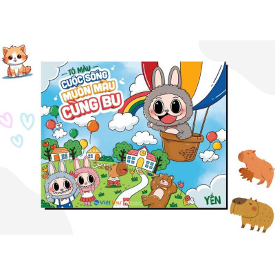 Sách - Tô Màu Cuộc Sống Muôn Màu Cùng Bu + Tô Tuổi Thơ Vẽ Vụ Cười   - Combo 2 Cuốn - Việt Thư