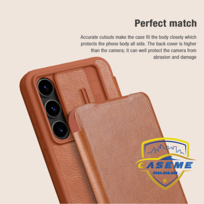 Bao Da Nillkin Qin Pro Dành Cho Samsung Galaxy S24 FE Thiết Kế Sang Trọng, Bảo Vệ Toàn Diện - Hàng Chính Hãng