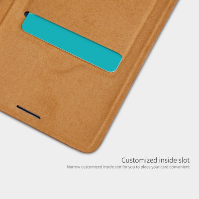 Bao da dành cho Samsung Galaxy Note 10 hiệu Nillkin Qin (Chất liệu da cao cấp, có ngăn đựng thẻ, mặt da siêu mềm mịn) - Hàng chính hãng