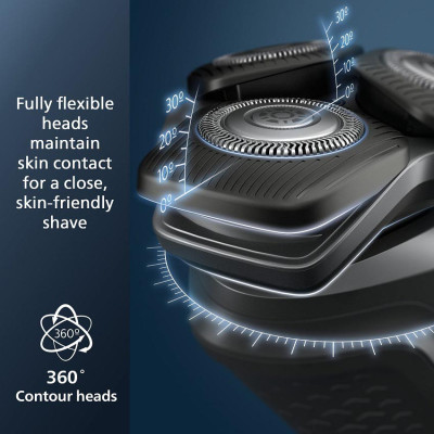 Máy cạo râu khô và ướt Philips S5880/20 đầu cạo linh hoạt 360 độ, tích hợp đầu tỉa tóc mai, bảo hành 24 tháng - Hàng chính hãng