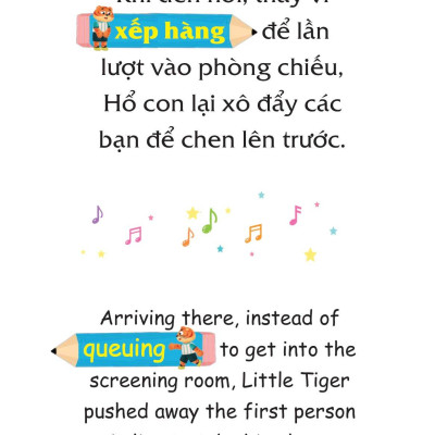 Truyện Tranh Song Ngữ Việt-Anh Cho Bé - Ở Nơi Công Cộng, Hành Động Văn Minh - We Need To Behave Politely In Public Places