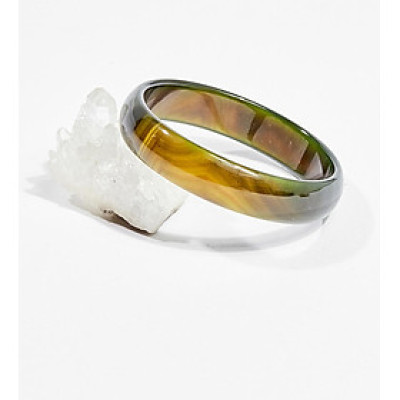 Vòng tay phong thủy đá mã não xanh ni 60 mệnh hỏa , mộc - Ngọc Quý Gemstones