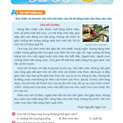 Phiếu Ôn Hè Tiếng Việt Lớp 3