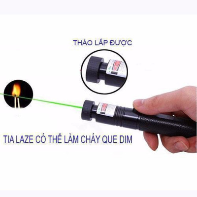 Đèn Pin Laser Tia Xanh Hoặc Tia Đỏ Kèm Pin Và Sạc