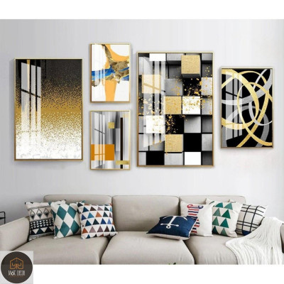 Tranh bộ 5 tấm tráng gương siêu đẹp