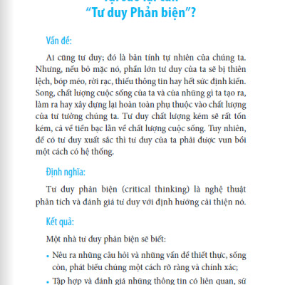 Cẩm Nang Tư Duy Phản Biện - Khái Niệm Và Công Cụ (Tái Bản 2023 )