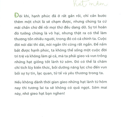 Sớm Mai Gieo Một Hạt Mầm - Tâm Không
